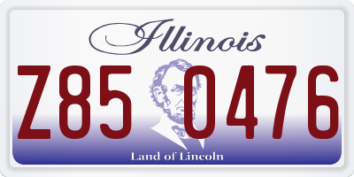IL license plate Z850476