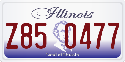 IL license plate Z850477