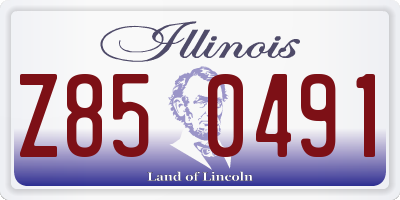 IL license plate Z850491