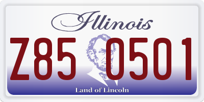 IL license plate Z850501