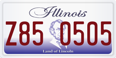 IL license plate Z850505