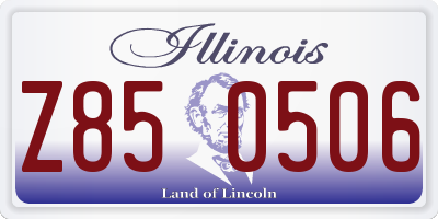 IL license plate Z850506