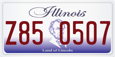 IL license plate Z850507