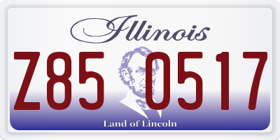 IL license plate Z850517
