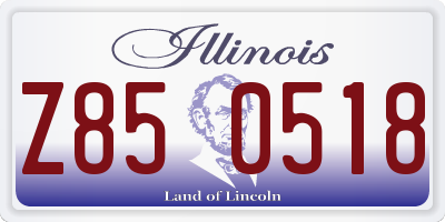 IL license plate Z850518