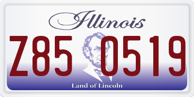 IL license plate Z850519