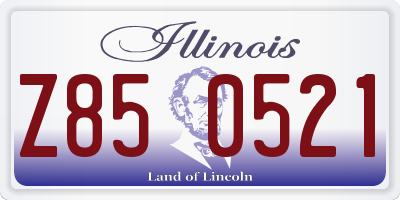 IL license plate Z850521