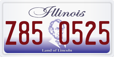 IL license plate Z850525