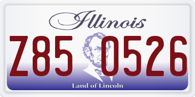 IL license plate Z850526