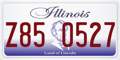 IL license plate Z850527