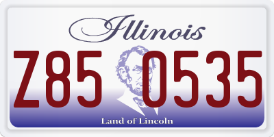 IL license plate Z850535