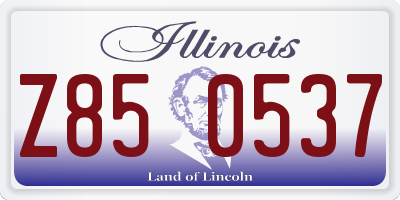 IL license plate Z850537