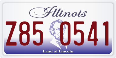 IL license plate Z850541