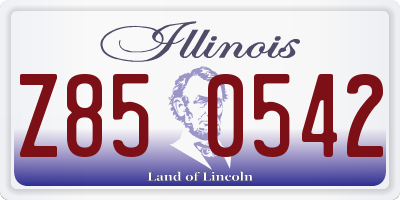 IL license plate Z850542