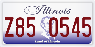 IL license plate Z850545