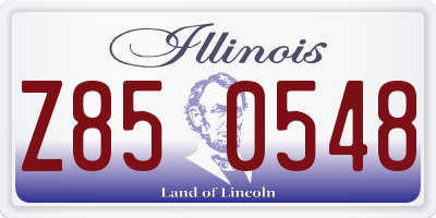 IL license plate Z850548