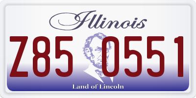 IL license plate Z850551