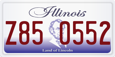IL license plate Z850552