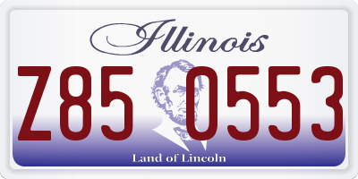 IL license plate Z850553