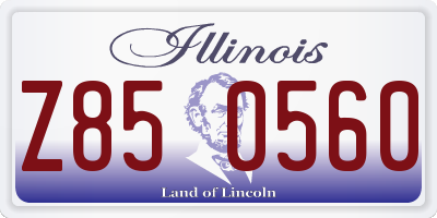 IL license plate Z850560