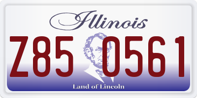 IL license plate Z850561