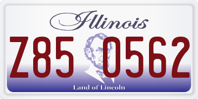 IL license plate Z850562