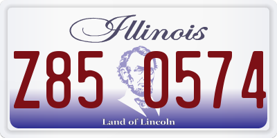 IL license plate Z850574