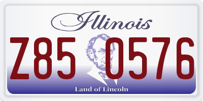 IL license plate Z850576