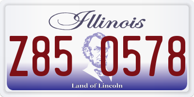 IL license plate Z850578