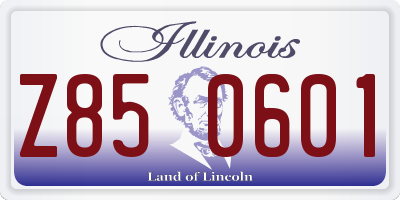 IL license plate Z850601
