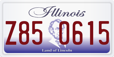 IL license plate Z850615