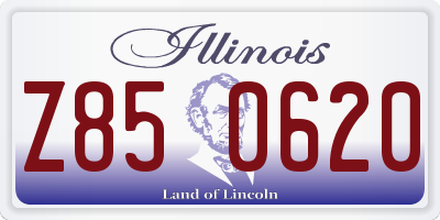 IL license plate Z850620