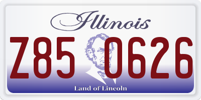 IL license plate Z850626