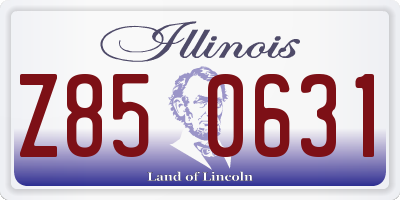 IL license plate Z850631