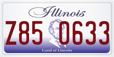 IL license plate Z850633