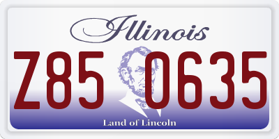 IL license plate Z850635