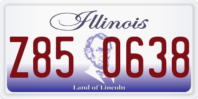 IL license plate Z850638