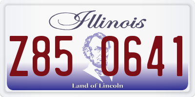 IL license plate Z850641