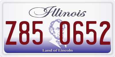 IL license plate Z850652
