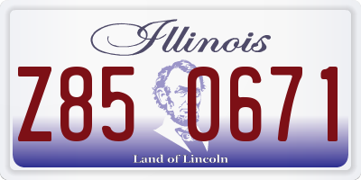 IL license plate Z850671