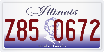 IL license plate Z850672