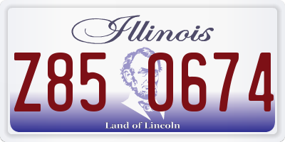 IL license plate Z850674