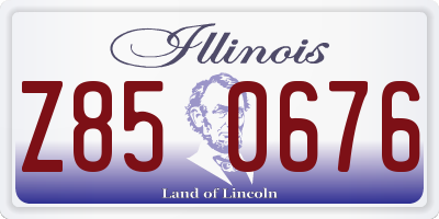 IL license plate Z850676
