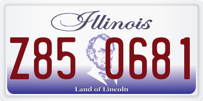 IL license plate Z850681