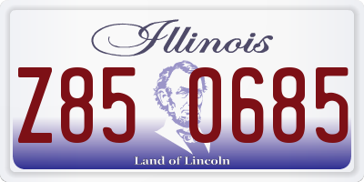 IL license plate Z850685
