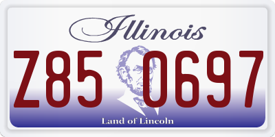 IL license plate Z850697