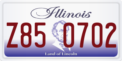 IL license plate Z850702