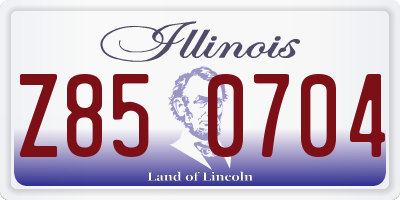 IL license plate Z850704