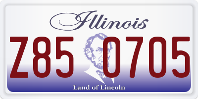 IL license plate Z850705