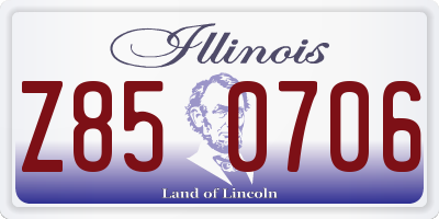 IL license plate Z850706
